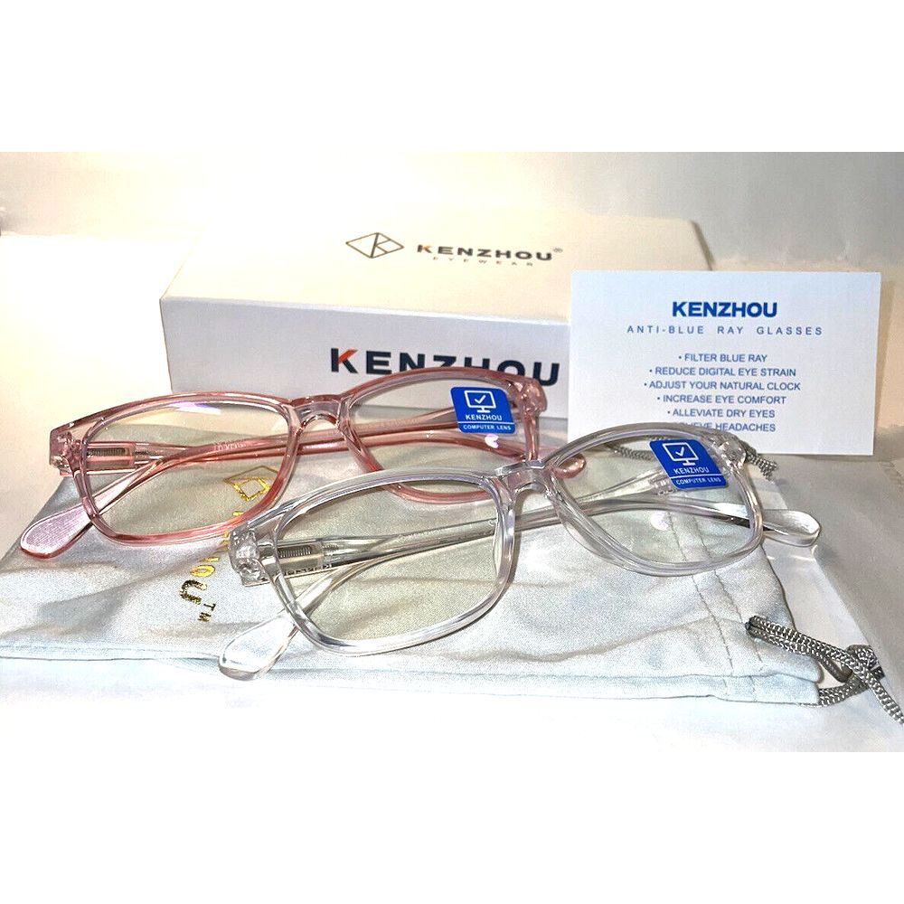 Anti Blue Ray Computer 2 Pair New in Box Lens Glasses Kenzhou Eyewear